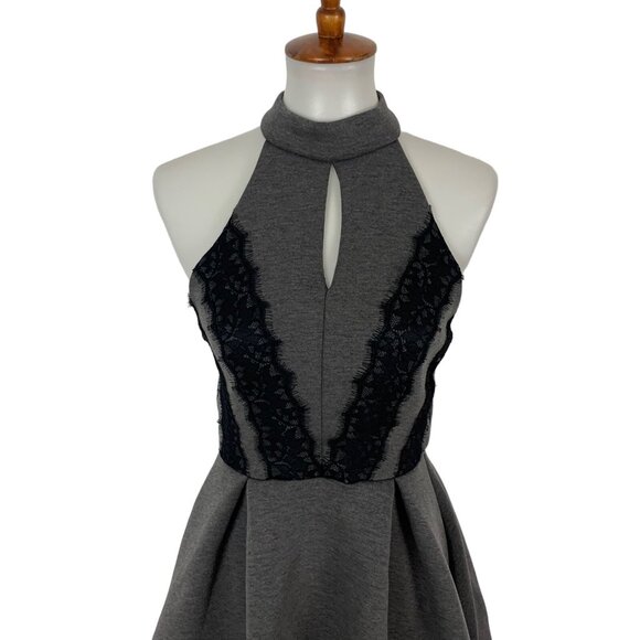 Altar’d State Dress Medium Gray Sleeveless Fit Flare Cottagecore - Picture 2 of 7